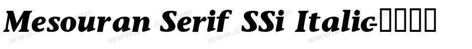 Mesouran Serif SSi Italic字体转换